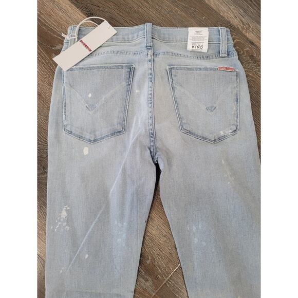 Hudson Midrise Nico Super Skinny Blue Denim Jeans size 25 Distressed #P2 - Picture 5 of 6